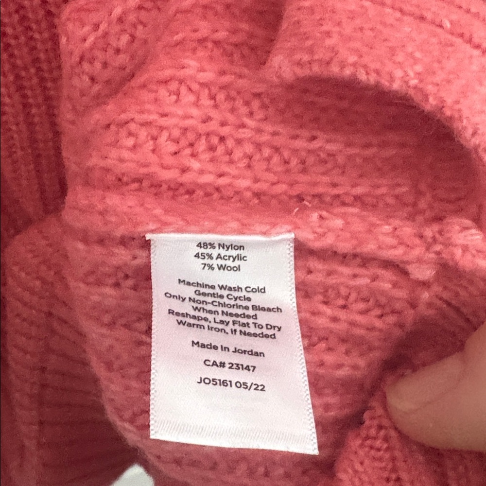 Talbots Pink V-Neck Sweater - Picture 4 of 5